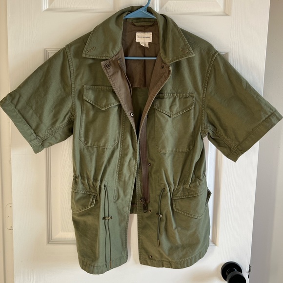 Club Monaco Carol Parka Cotton Utility Jacket Drab Olive Army Green - Picture 5 of 9